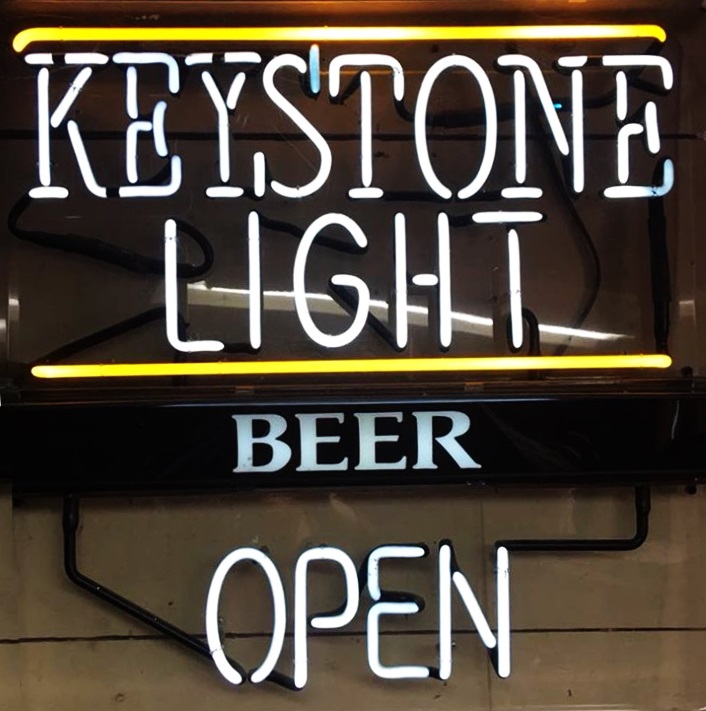 Keystone Light Beer Open Neon Sign